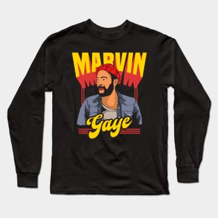 Marvin Gaye Vector Design Long Sleeve T-Shirt